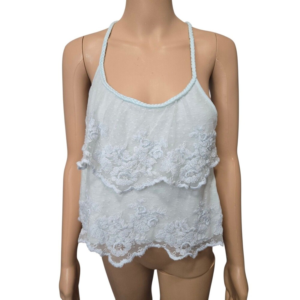 Abercrobmie & Fitch Medium light blue spaghetti strap flowy tank top blouse